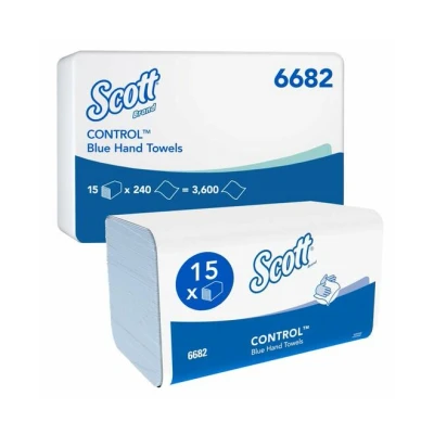 Afbeelding van Scott Xtra 6682 Intergevouwen Handdoeken Medium 1 Laags Blauw