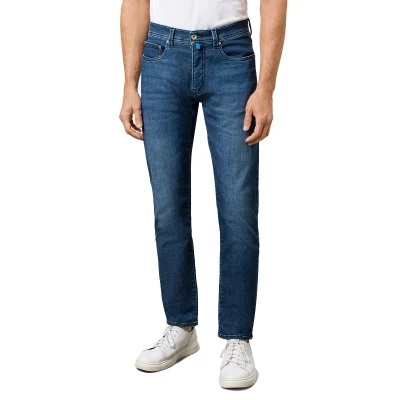 Afbeelding van Pierre Cardin Lyon Tapered Fit Jeans blauw, Effen
