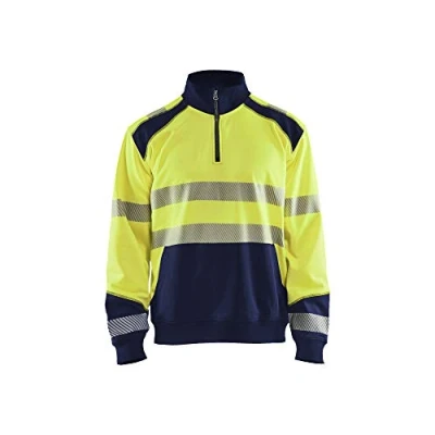 Afbeelding van Blaklader Sweatshirt halve rits High Vis 3556 2528 Geel/Marineblauw