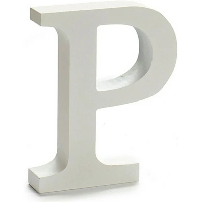 Afbeelding van Brief P Hout Wit (2 x 16 14,5 cm) (24 Stuks)