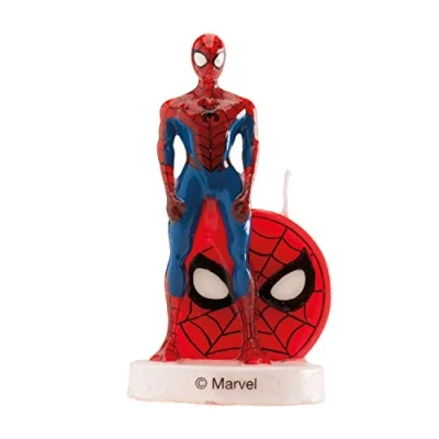 Afbeelding van dekora Spiderman 3D Verjaardagskaars voor Kindertaarten 9 cm