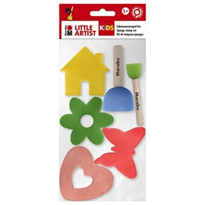 Afbeelding van 6x Marabu, Stempel, Kleine kunstenaar spons St. Set