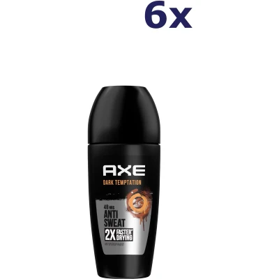 Afbeelding van Axe Deodorant Man Roll On Dark Temptation 6 x 50 ml Voordeelverpakking