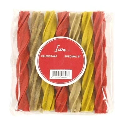 Afbeelding van I Am Dentalstick Kip/Lam/Rund 5 INCH 12,5 CM 7 ST (390178)