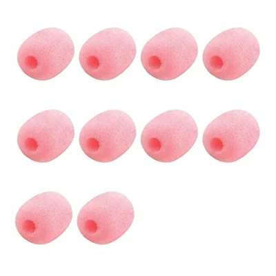 Afbeelding van Nicfaky 10 Pack Headset Microfoon Voorruit, Spons Foam Cover Mini Size Lavalier Voorruit Roze