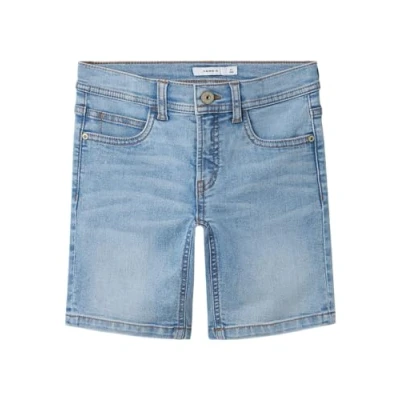 Afbeelding van Name it kids Jongens Nkmsilas Slim L DNM Shorts 3339 Is Tb, blauw (light blue denim), 116