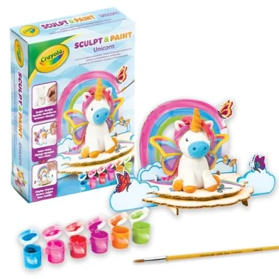 Afbeelding van Crayola Hobbypakket Klein Je Eigen Eenhoorn Zelfhardende Boetseerklei Voor Kinderen