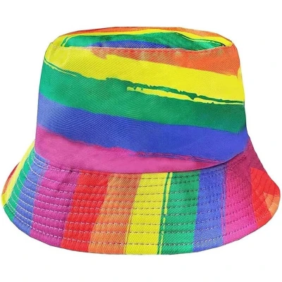 Afbeelding van Allecto Premium Meerkleurige Regenboog Emmerhoed voor LGBTQIA2s+ Steun en Diversiteit Zomerse Hoed