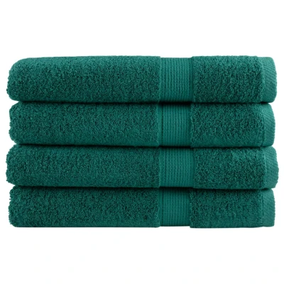 Afbeelding van Saunadoeken 4 st 600 g/m 80x200 cm 100% katoen groen