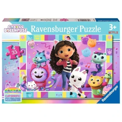 Afbeelding van Ravensburger Puzzel: Gabby&#039;s Dollhouse, poppenhuis Gabby, puzzel vanaf 3 jaar, kinderen kinderpuzzel, puzzel, cadeau voor Gabby spel, 35 stuks
