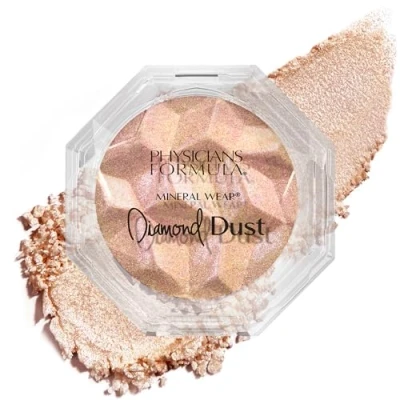 Afbeelding van Physicians Formula Mineral Wear Diamond Dust, Translucent Gezichtspoeder met Verhelderende Mineralen en Vitamine E, Natuurlijk Stralend Highlighting Finish, Luminous Gleam