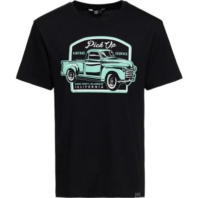 Afbeelding van King Kerosin Pick Up T shirt zwart XL Katoen Basics, Rock wear, Rockabilly, Street wear