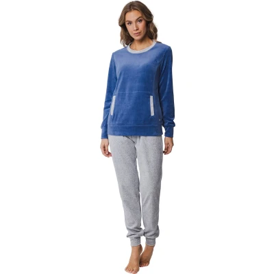 Afbeelding van Blauwe velours pyjama Pastunette Blauw Maat 44