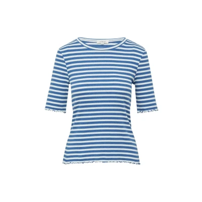 Afbeelding van s.Oliver Gestreiftes IM Tshirt print, Dames, Maat: 44, Royalblau
