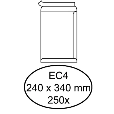 Afbeelding van Envelop Hermes akte EC4 240x340mm zelfklevend wit 250stuks