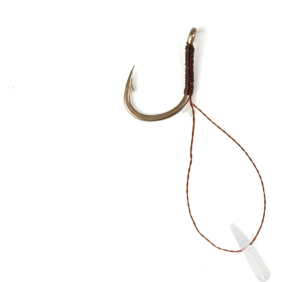 Afbeelding van Korum Barbed Hook Hairs With Quickstops Haakmaat 14 5 stuks
