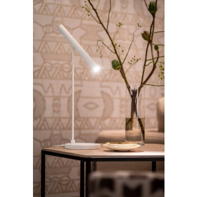Afbeelding van Artdelight Design bureaulamp HARPER wit TL WI