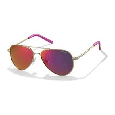 Afbeelding van Polaroid Kinderen Zonnebril PLD 8015/N J5G AI Goud Grijs Roze Spiegel Gepolariseerd Sunglasses