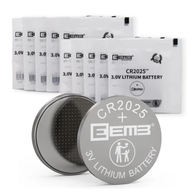 Afbeelding van EEMB 10 PACK CR2025 Batterij 3V Lithium Knop Coin Cell Batteries 2025 voor Key FOB&#039;s, calculators, Counters, Horloges, Hartslagmeters, Glucose monitoren en meer