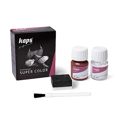 Afbeelding van Kaps super color leer &amp; kunstleer verf inc.cleaner (110) Roestbruin 25ml