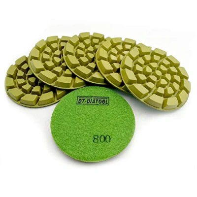 Afbeelding van DT DIATOOL Diamantbeton polijstpads voor droog of nat polijsten beton cement terrazzo vloer diameter 100 mm korrel 800 Pack van 6