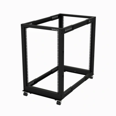 Afbeelding van StarTech.com 18U open frame rack 4 stijlen verstelbare diepte