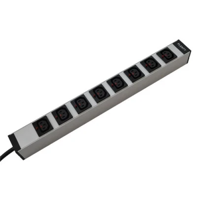 Afbeelding van C13 stekkerdoos Plenty (8 voudig, Schuko, IEC lock, 19 inch)