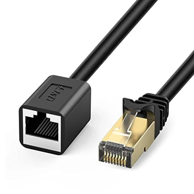 Afbeelding van J&amp;D Ethernet Verlengkabel, Cat 6 Extender Kabel Adapter (1,8m), Ondersteuning voor Cat6 / Cat5e Cat5 Normen, RJ45 Cords Afgeschermde Mannelijk naar Vrouwelijk
