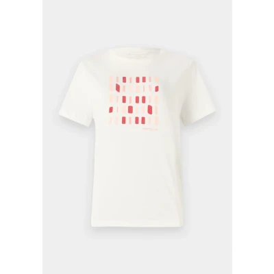 Afbeelding van TOM Tailor CREW NECK Tshirt print, Dames, Maat: Large, Off white