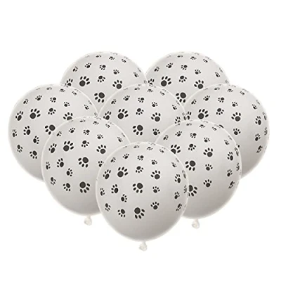 Afbeelding van Parieo latex ballonnen met print van 30,5 cm (30 cm) pootafdruk feestballonnen dierenballonnen voor jungle, verjaardagsfeest, bruiloftsdecoratie (10 stuks)