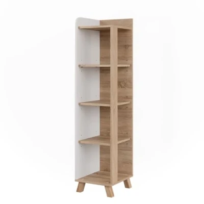 Afbeelding van Vicco KarenBadkamermeubel 30 x 128 cm met 4 compartimenten Sonoma/Wit