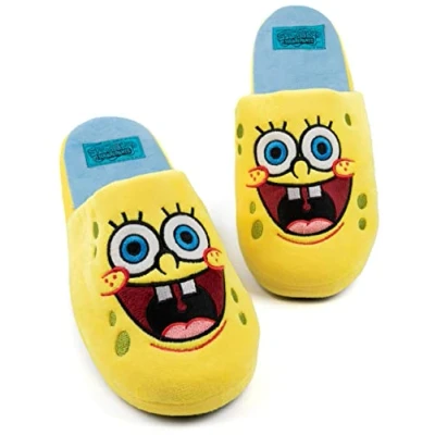 Afbeelding van SPONGEBOB SQUAREPANTS Pantoffels voor heren met karaktermotief, geel, 43/44 EU