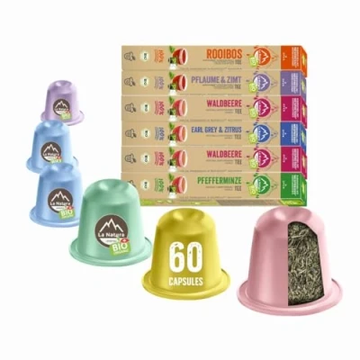 Afbeelding van Thee genieterset BIO 60 theecapsules compatibel met Nespresso La Natura Lifestyle industrieel composteerbaar