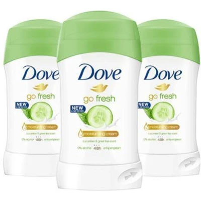 Afbeelding van 3x Dove Go Fresh Komkommer Deostick 40ml