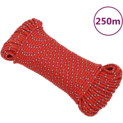 Afbeelding van vidaXL Boottouw 5 mm 250 m polypropyleen rood
