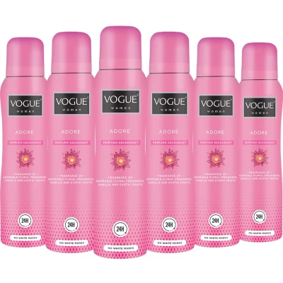 Afbeelding van 6x Vogue Adore Parfum Deospray 150ml
