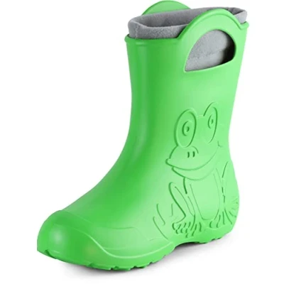 Afbeelding van Ladeheid LA CA FrogWoWinter Dames Regenlaarzen Rubber met Binnenschoen EVA Wasbare Groen 38/39