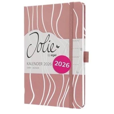 Afbeelding van SIGEL J6351 Wochenkalender Jolie 2026, ca. A5, , rosé: Agenda Jolie, Beauty, Rosy Meringue, Hardcover