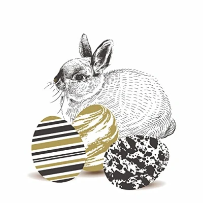 Afbeelding van Duni servetten Marbled Eggs 33x33cm 3 laags tissue FSC pak a 20