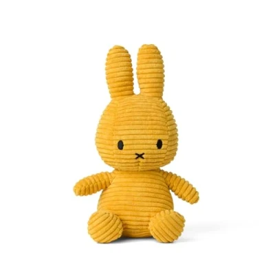 Afbeelding van Knuffel Miffy/Nijntje ECO Corduroy 23cm Yellow
