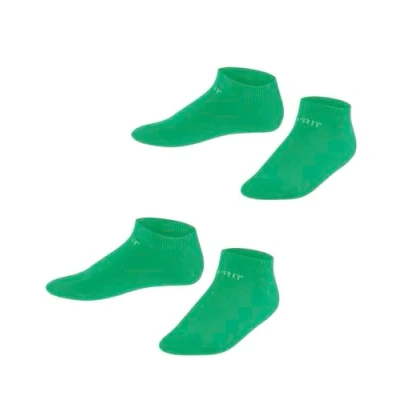 Afbeelding van ESPRIT Uniseks kind Korte sokken Foot Logo Multipack K Sn katoen kort eenkleurig 2 paar, Groen Apple 7200, 31 34