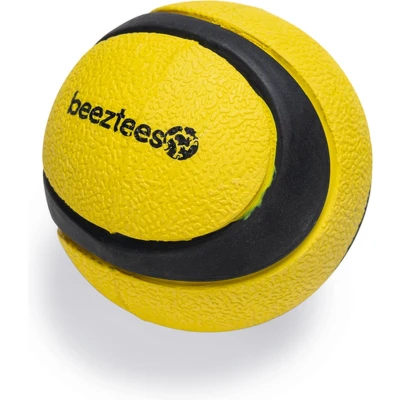 Afbeelding van Beeztees Fetch Bal Magnifiek Hondenspeelgoed Rubber Geel/Zwart 6,3 cm