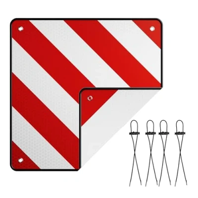 Afbeelding van Wiltec markeringsbord 2 in 1 voor Spanje en Italië, waarschuwingsbord caravan camper, reflecterend signaalbord 50x50 cm, fietsbord fietsen bagage
