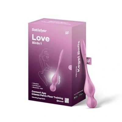 Afbeelding van Satisfyer Love Birds 1 Trillende liefdesballen Bekkenbodemtraining Connect app Oplaadbaar Waterdicht (IPX7) Huidvriendelijke siliconen, kleur:Roze