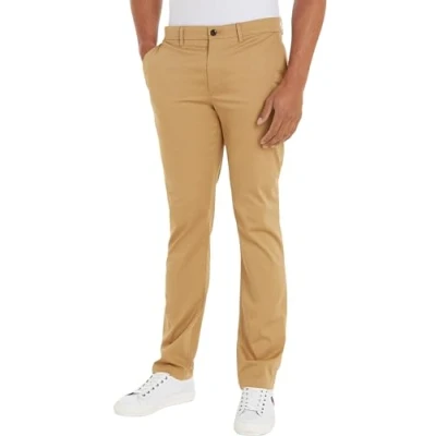 Afbeelding van Tommy Hilfiger Heren Chino Denton bedrukte structuur klassiek kaki 30W/36L, Klassieke Khaki, 30W x 36L