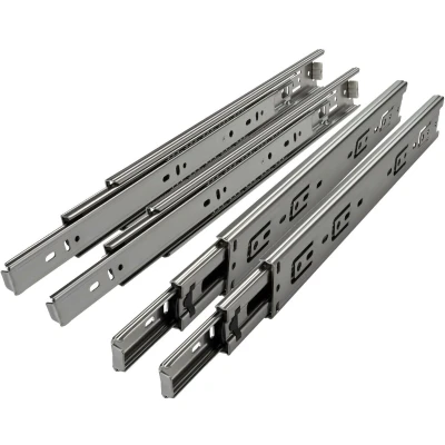 Afbeelding van 2 Paar (4 stuk) Volledig uitschuifbaar Ladegeleider KV1 45 H45 L650 NF Lengte 650 mm Draagkracht kg gegalvaniseerd van SOTECH
