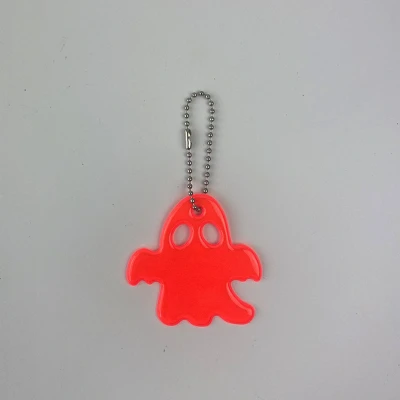 Afbeelding van Reflecterende sleutelhanger 1 stuks Spookje Oranje