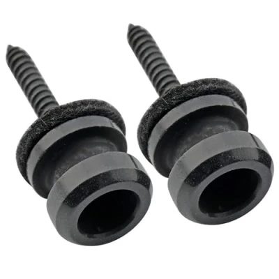 Afbeelding van Musiclily Pro 12mm Staal Strap Buttons voor Elektrische Akoestische Klassieke Gitaar Ukelele, Zwart(Set van 2)