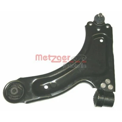 Afbeelding van METZGER 58004501 Draagarm Met rubberlager, draag/ stuur gewricht Vooras links, Onder Driehoeksdraagarm OPEL: Corsa C Hatchback, Tigra Twintop