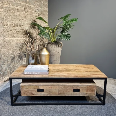 Afbeelding van Benoa Koffietafel Len 2 lades 140cm